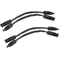 Revolt 4er-Set flache Solarkabel-Fensterdurchführungen, MC4-kompatibel, 35 cm