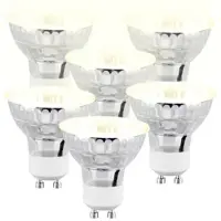 Luminea 6er-Set LED-Spots GU10 Glasgehäuse, 2,5W (ersetzt 25W) 300lm, warmweiß