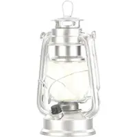 Lunartec Dimmbare LED-Sturmlampe, Batterie, 200 lm, 3W, tageslichtweiß, silbern