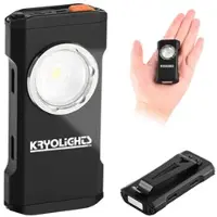 KryoLights Mini-LED-Taschenlampe, 7 Leucht-Modi, 300 Lumen, IP44, Akku