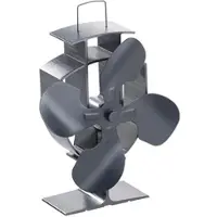 Carlo Milano Stromloser Kaminofen-Ventilator mit 4 Lüfter-Blättern, für 60 - 350 °C