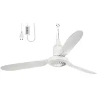 Sichler Haushaltsgeräte Mobiler XXL-Decken-Ventilator, 3 Flügel, Timer, Haken, 105 cm, 25 W