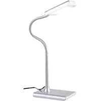 Lunartec LED-Schreibtischlampe mit Schwanenhals, 5 Watt, silbern