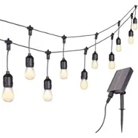 Autre Solar-E27-Glühbirnen-Lichterkette für außen, 10 E27-Birnen, 500lm, 10m
