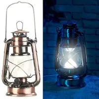Lunartec Ultra helle LED-Sturmlampe mit Akku, 200 lm, 3W, warmweiß, bronze
