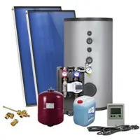 SUNEX Solarpaket AMX 2.0 , Flachdachmontage 4,00m2 mit Solarspeicher 200L, 2 WT