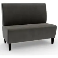 BIG Möbel Gastro Sitzbank Paris | 120 cm breit | Samtstoff in Anthrazit | Glatt | Dinerbank