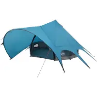 vidaXL Teepee Zelt für 5 Personen 5 Personen Blau und Grau