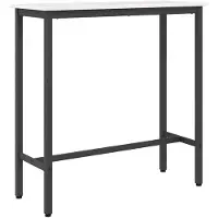 vidaXL Tisch Weiß 100 x 40 x 101 cm Ingenieure Holz und Stahl