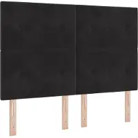 vidaXL Kopfteil Schwarz 144 cm Samt