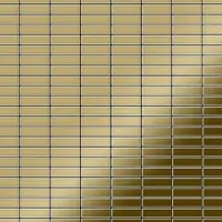 ALLOY Mosaik Fliese Massiv Metall Titan Hochglänzend Grau 1,6mm Stark Cabin-ti-gm 1 Paket mit 10 Matten 1,01 m2 Gold