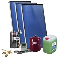 SUNEX Solarpaket für Brauchwasser mit 3x AMX 2.51 Flachkollektoren, 7,53m2, ohne Speicher