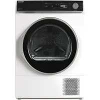 Sharp KD-NHA8S6GW1D-DE Wärmepumpentrockner 8 kg, Trockner mit Bubble-Drum, Knitterschutz, 15 Programme, Wäschetrockner