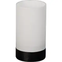 FH Lighting LED-Akku-Tischlampe Fenya, schwarz/opal matt Höhe 14 cm IP54 dimmbar, weiß / opal, Glas, Modern