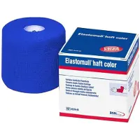 Elastomull haft color 10 cmx4 m Fixierb.blau 4x 4x1 St Binden
