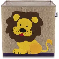 Lifeney Aufbewahrungsbox Löwe dunkel, 33 x 33 x 33 cm | Gr.: onesize