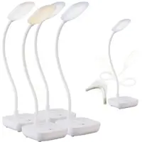Lunartec 4er-Set Akku-Schwanenhals-Schreibtischleuchte CCT, 245 lm, 7 W dimmbar