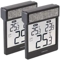 Pearl 2er-Set digitale Fensterthermometer zeigt Außen-,Höchst- & Tiefstwerte