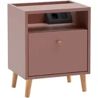 Schildmeyer Nachtschrank "Bjarne, Breite 40,2 cm", mauve, B:40,2cm H:50,1cm T:32,7cm, FSC-zertifizierter Holzwerkstoff, Schränke, Nachtschrank, Made in Germany