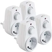 Revolt 4er-Set Dimmer-Steckdose für dimmbare Tisch- und Stehlampen (230 Volt)