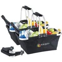 Pearl 2er-Set faltbare Einkaufskörbe mit 19 l Volumen