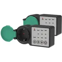 Revolt 2er-Set Outdoor-Steckdose mit Countdown-Timer, IP44, 3.680 Watt