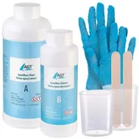 AGT Transparentes Epoxidharz, 1.500 ml, inkl. Zubehör