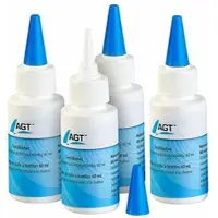 AGT 4er-Set Textilkleber, schnell trocknend und hitzebeständig, 4x 60 ml
