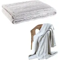 Wilson Gabor Tagesdecke im Strick-Zopf-Design mit Webpelz-Unterseite, 180 x 150 cm