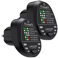 Revolt Steckdosentester mit Status-LEDs, bis 230 Volt 2er-Set