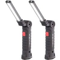 Pearl 2er-Set COB-LED-Arbeitsleuchten mit 360° schwenkbarem Hals