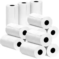 Callstel 12er-Set selbstklebende Etiketten-Rollen, 57 mm Breite, je 4,3 m, weiß