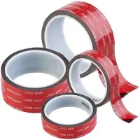 AGT 4er-Set Industrie Acryl Doppel-Klebebänder, 2,5 & 5cm x 3m, 110 g/cm2