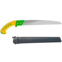 ROYAL GARDINEER Handsäge mit Grobzahnung & Holster, 30-cm-Sägeblatt, 65Mn-Carbon-Stahl