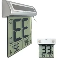 INFACTORY Solar-Fensterthermometer, großes Display, Außentemperatur-Anzeige