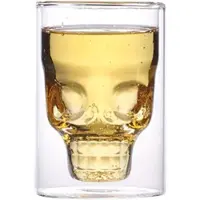Cucina di Modena Doppelwandiges Trinkglas Totenkopf, 0,4 Liter, spülmaschinenfest