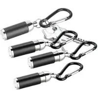 Pearl 4er-Set fokussierbare Mini-Taschenlampen mit Schlüsselanhänger