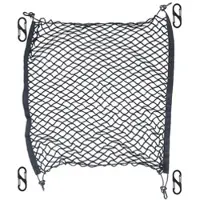 Lescars Universal Kofferraum Gepäcknetz, 70 x 70cm dehnbar, inkl. Klammern