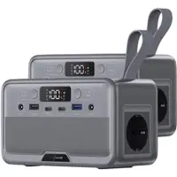 Revolt 2er-Set Powerstations & Solargeneratoren, 89,6 Wh, 230 Volt, 100 Watt
