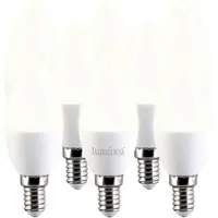 Luminea 8er-Set LED-Kerzen E14, C37, 3 W (ersetzt 30 W), 240 lm, warmweiß