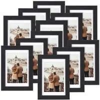 Your Design 12er-Set Bilderrahmen mit robustem Acrylglas, 10 x 15 cm, A6, schwarz