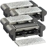 Rosenstein & Söhne Raclette für 8 Personen, mit Grillaufsatz und heißem Stein, 350 Watt