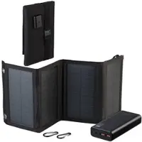 Revolt USB-Powerbank mit 10-Watt-Falt-Solarpanel, 20.000 mAh, USB-C PD, 20 W