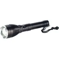 KryoLights Akku-Taschenlampe TRC-130 mit Cree-LED & E-Zooming, schwarz