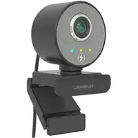 Somikon Autotracking-USB-Webcam mit Full HD, Super-WDR, 120°, Stereo-Mikrofon