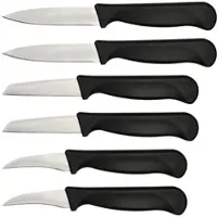 Rosenstein & Söhne 3-teiliges Obst- und Gemüsemesser-Set, 2er Pack