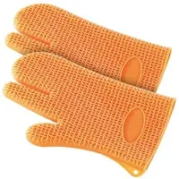 Rosenstein & Söhne 2er-Set Silikon Hitzeschutzhandschuhe