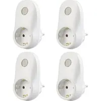 Revolt 4er-Set Steckdosen-Adapter mit Lichtsensor, 230V, 690 W Schaltleistung