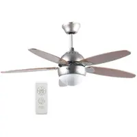 Sichler Haushaltsgeräte Deckenventilator VT-597 m. Holzflügeln, Beleuchtung, Fernbed., Ø 92 cm
