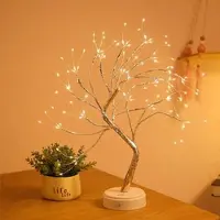 Lunartec 4er-Set LED-Lichterbäume mit 108 LEDs, USB- und Batteriebetrieb, 53 cm
